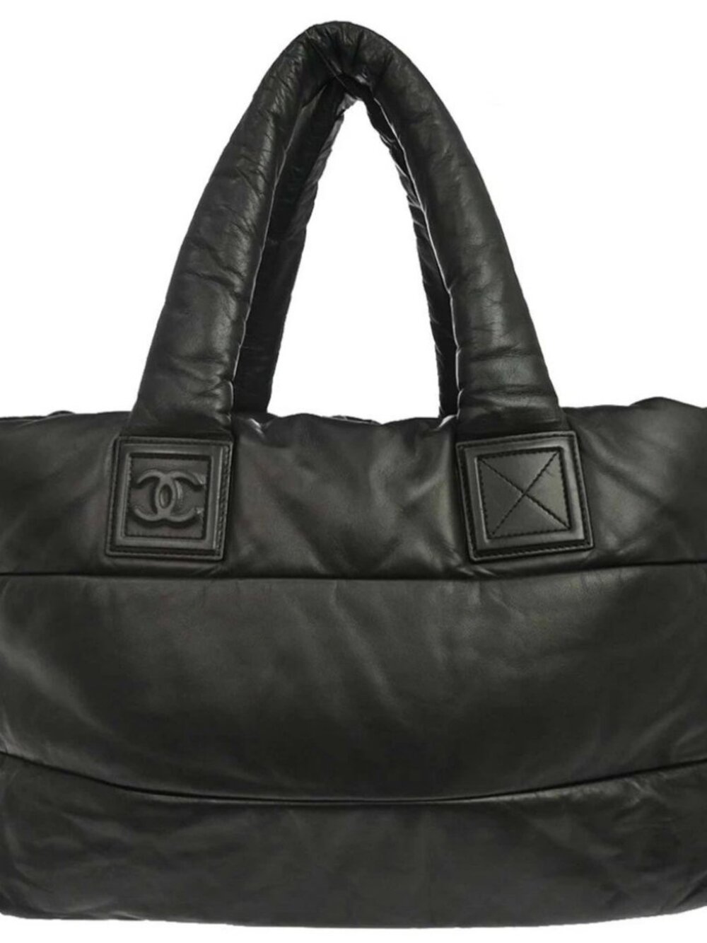 Chanel Black Lambskin Coco Cocoon Tote Handbag